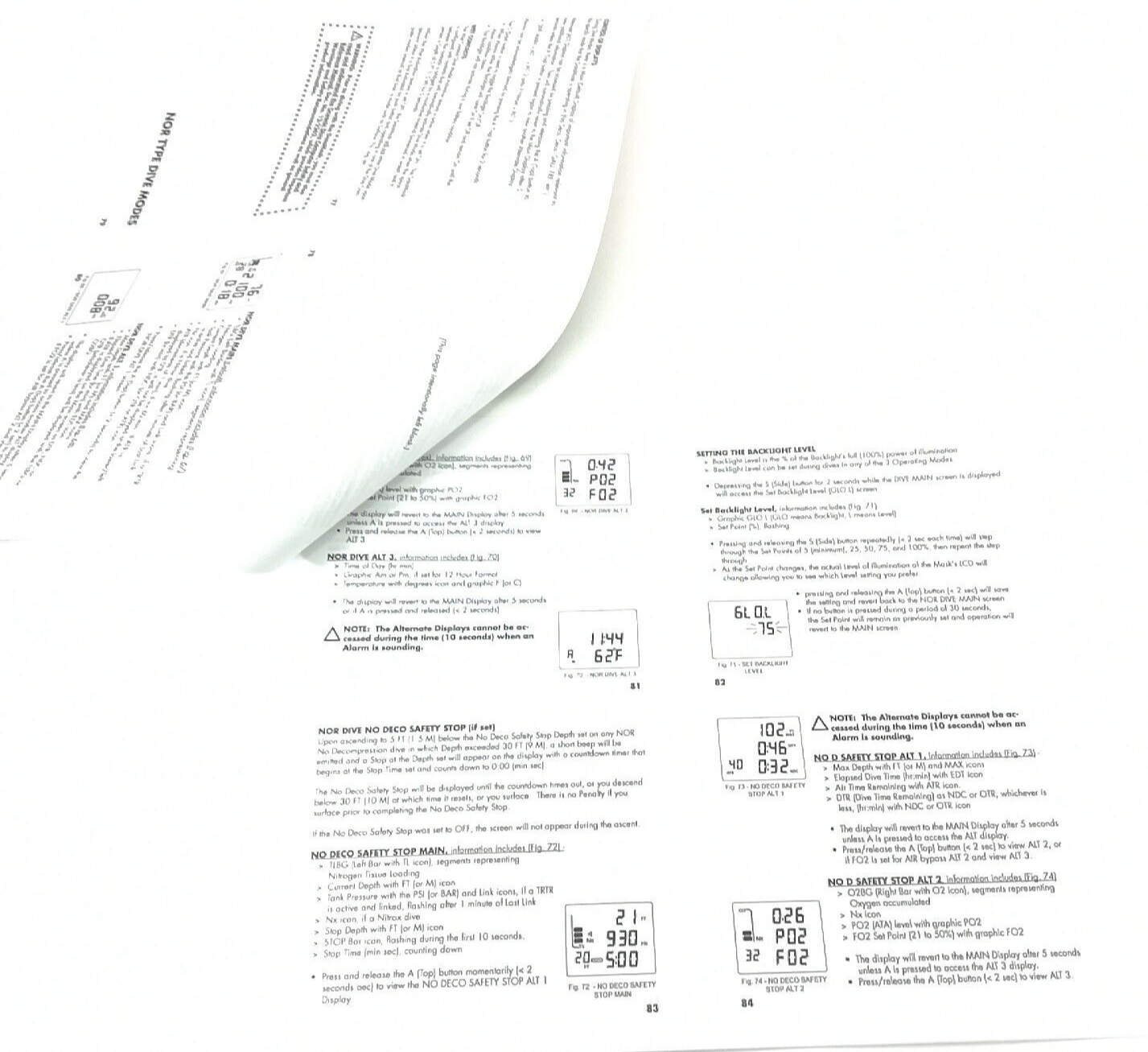 Oceanic DataMask Scuba Dive Wireless Computer Operating Manual Printed Data Mask4