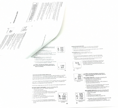 Oceanic DataMask Scuba Dive Wireless Computer Operating Manual Printed Data Mask4