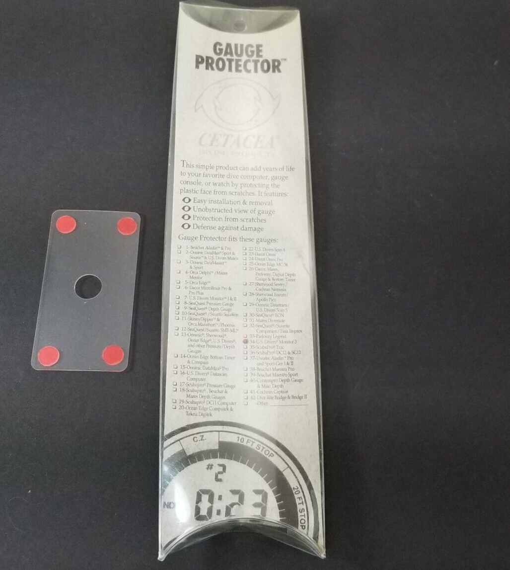 US Divers Monitor 3 Scuba Dive Computer Lens Guard Screen Protector U.S.3
