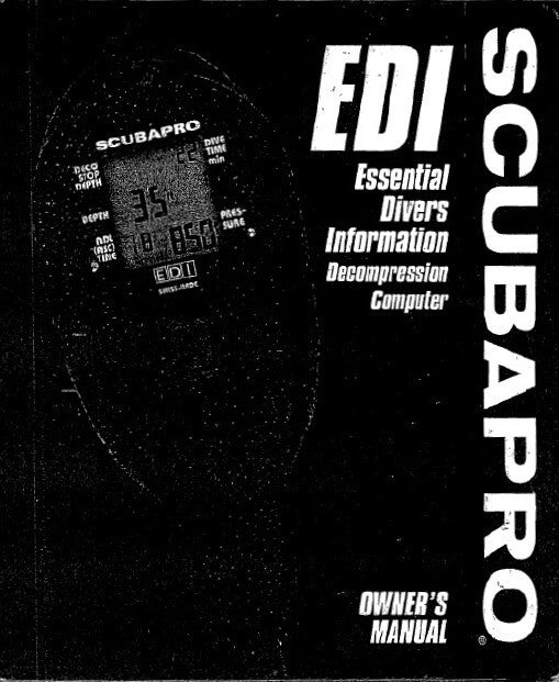 Scubapro EDI 51 Page Scuba Dive Computer Printed Manual0