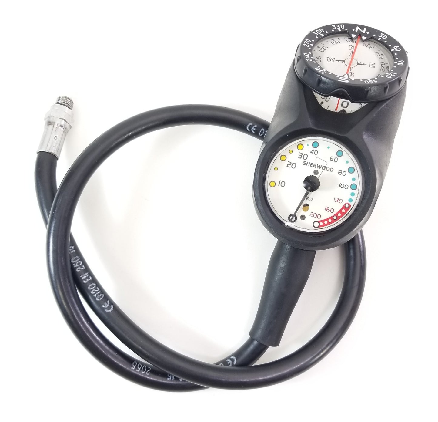 Sherwood Navigator 3 Gauge Scuba Dive Complete Console SPG, Depth, Compass2
