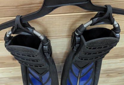 2 X Atomic Aquatics Split Fin Spring Straps Scuba Diving Fins EXCELLENT!   #554710