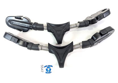 2 X Atomic Aquatics Split Fin Spring Straps Scuba Diving Fins EXCELLENT!   #55470