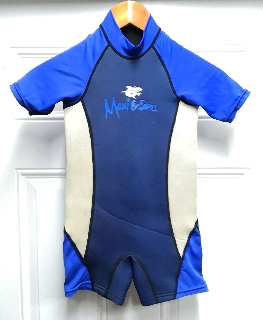 Maui and Sons Kids 3mm Teal Shorty Size Large LG L Scuba Dive WetSuit Youth Blue0