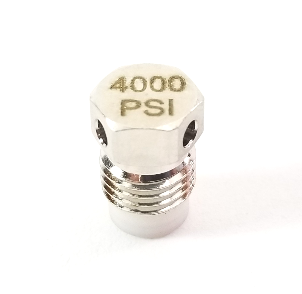 Blue Steel 3/8" Burst Disc Scuba Diving Tank Valve 4000 / 2400 psi Paintball K J0