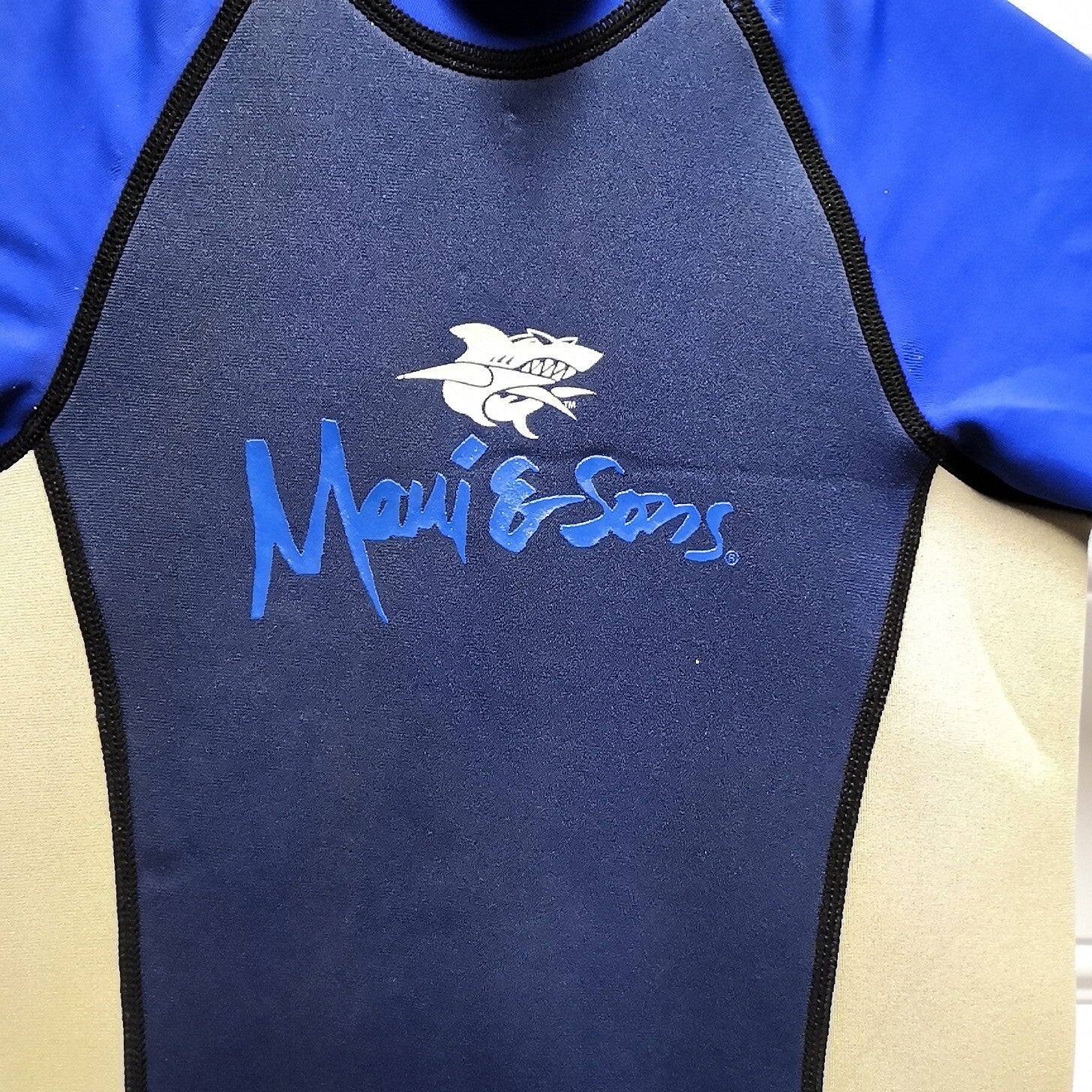 Maui and Sons Kids 3mm Teal Shorty Size Large LG L Scuba Dive WetSuit Youth Blue3