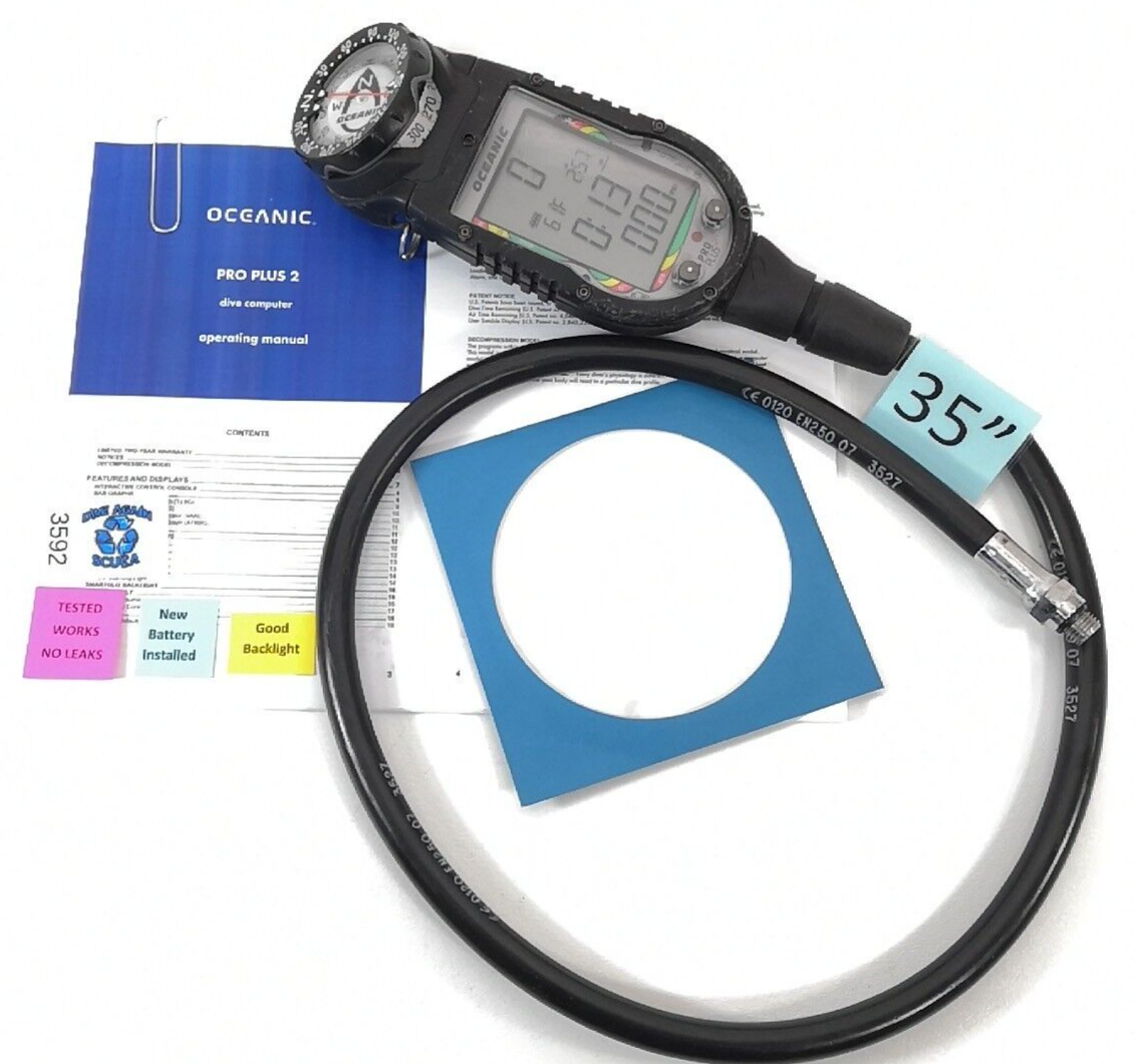 Oceanic Pro Plus 2 SCUBA Dive Air Integrated Computer, Compass Air & Nitrox 35920