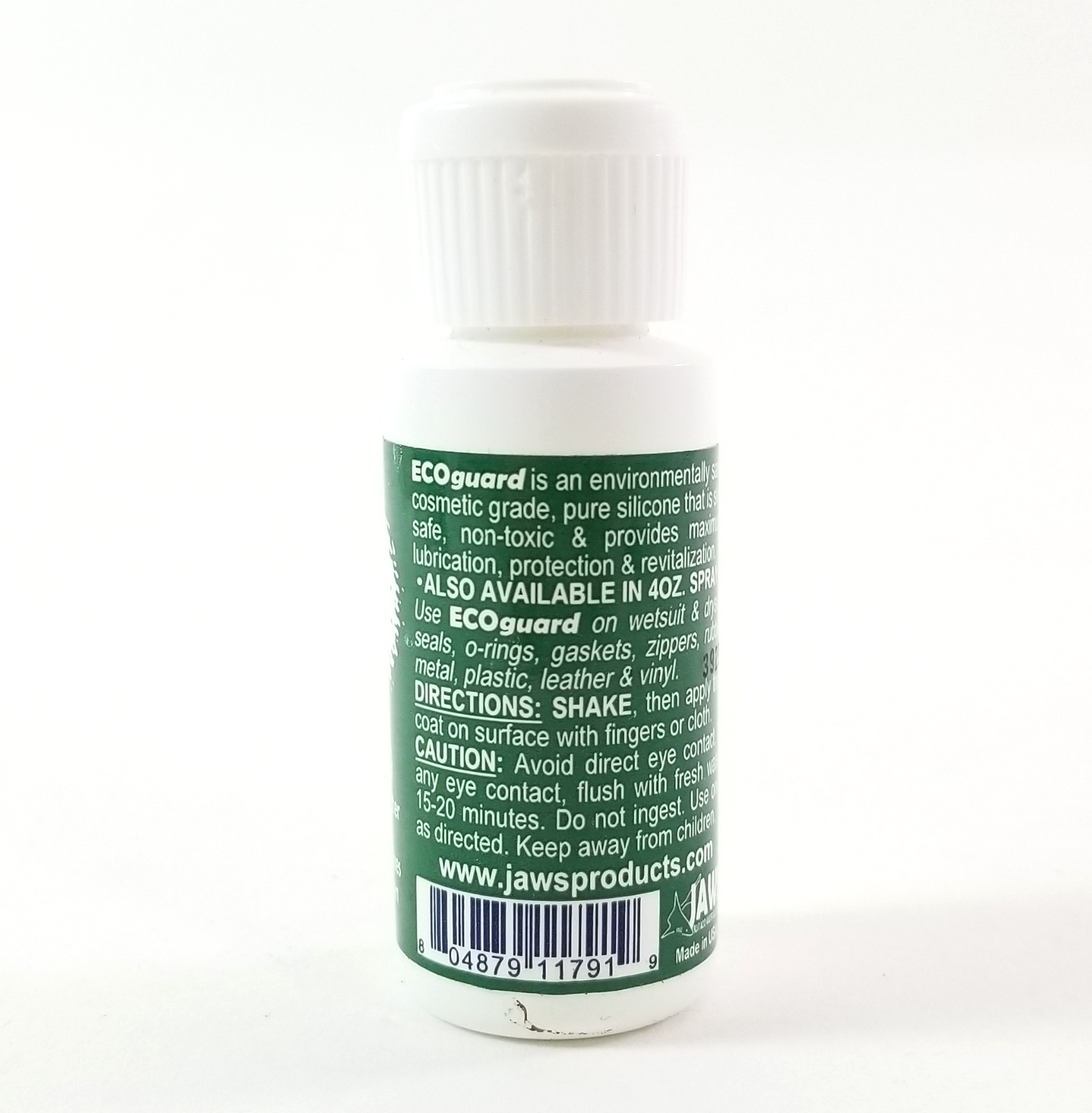 JAWS Eco Guard Silicone Concentrate 1 fl oz. EcoGuard Scuba Dive Lubricate Clean3