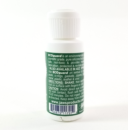 JAWS Eco Guard Silicone Concentrate 1 fl oz. EcoGuard Scuba Dive Lubricate Clean3