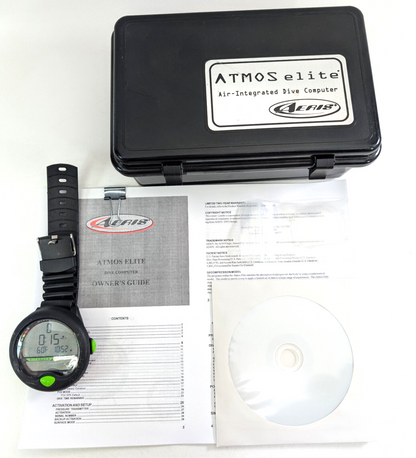 Aeris Atmos Elite Wrist Wireless Hoseless Nitrox Scuba Dive Computer + case 52264