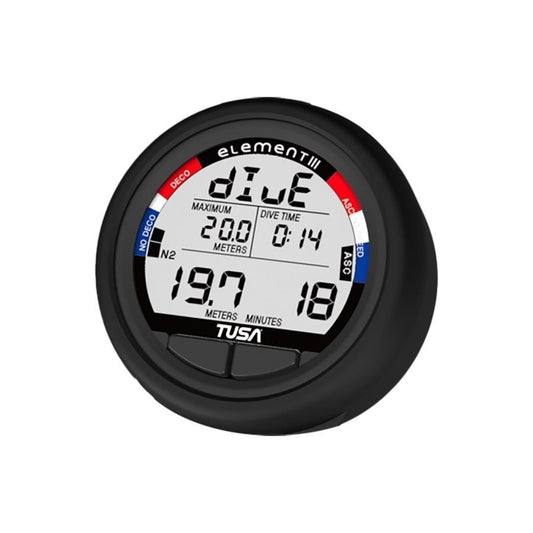 Tusa Element III Scuba Dive Computer Module Nitrox Compatible Backlit Display 30