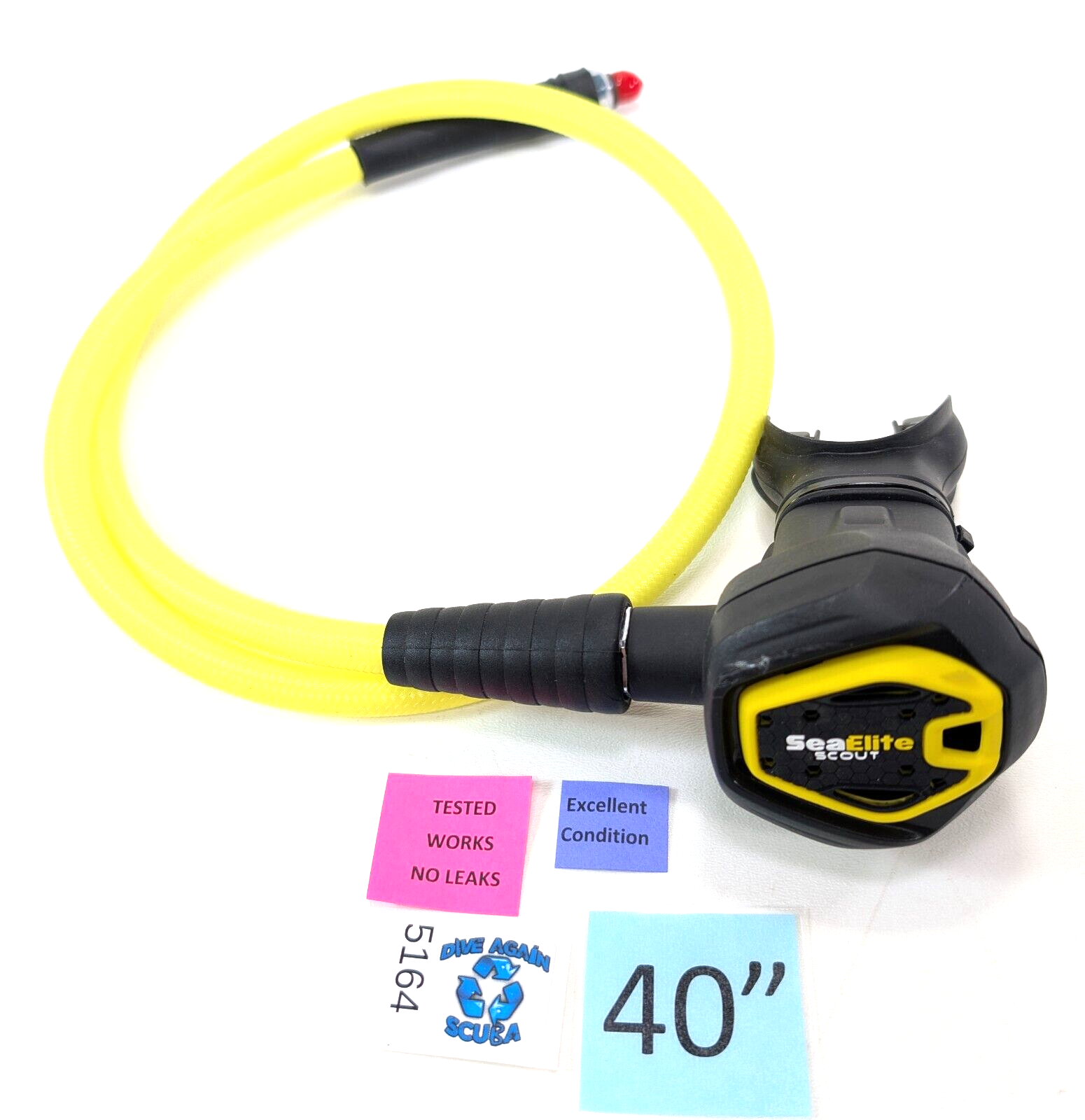 Sea Elite Scout Compact Octo / Octopus 2nd Stage Regulator 40" Braided Hose0