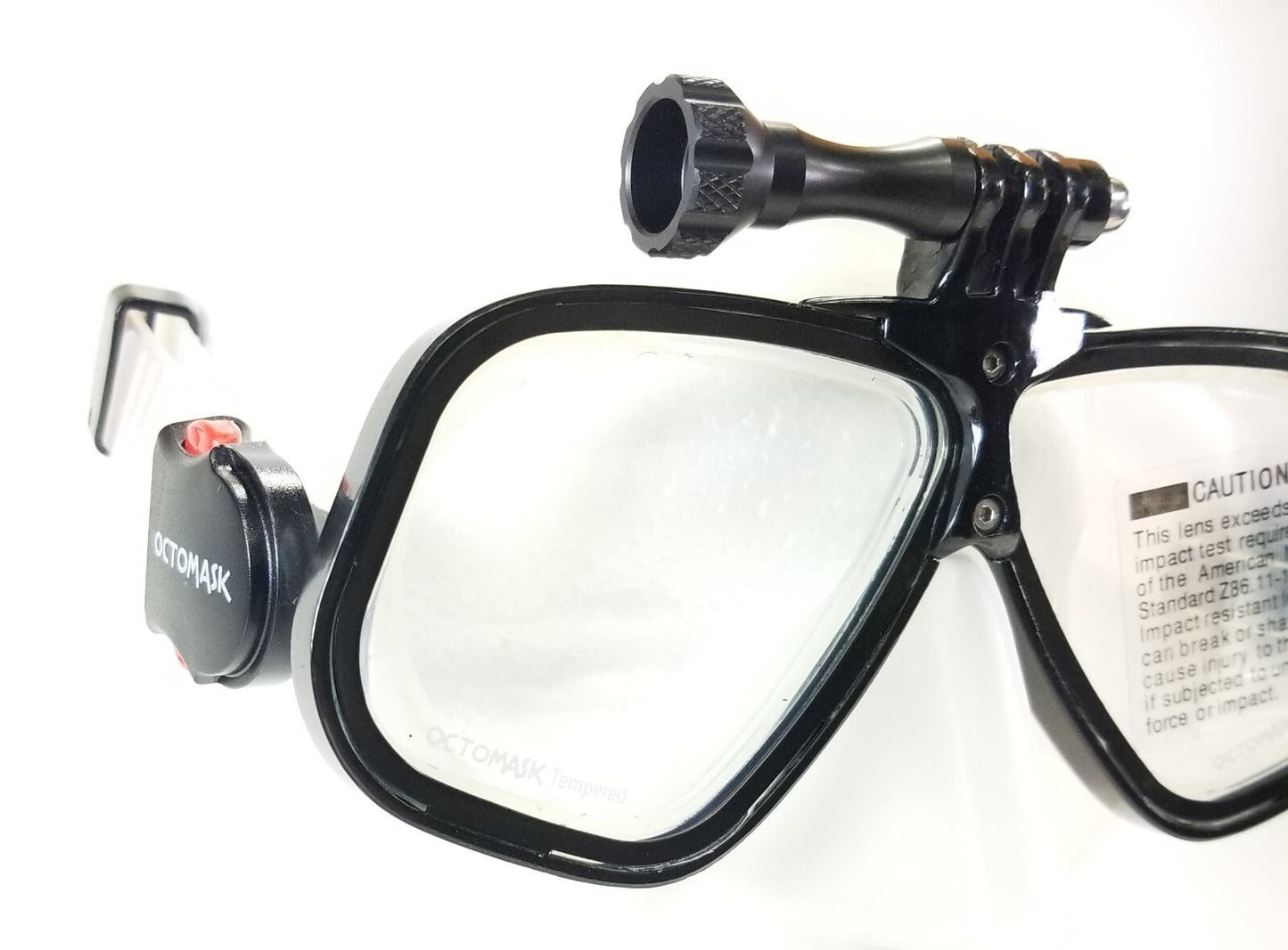 NEW Octomask Freediver Scuba Diving Mask GoPro Hero Camera Mount Black / Clear11