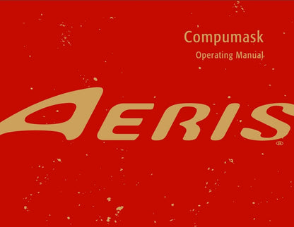 Aeris CompuMask Scuba Dive Wireless Computer Operating Manual Printed Compu Mask0