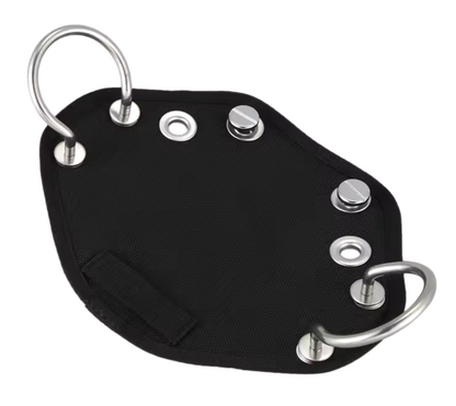 Scuba Dive BCD Butt Plate + Book Screws, Clip Loops Harness Board Sidemount Tech6