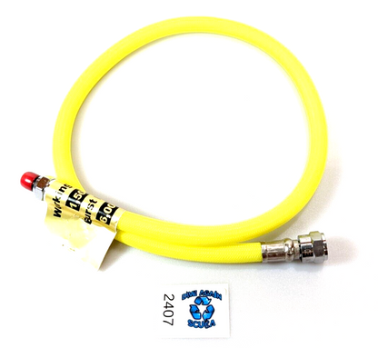 Phantom Double Braided Octo Octopus Scuba 30in Hose Dive Diving Yellow Regulator1