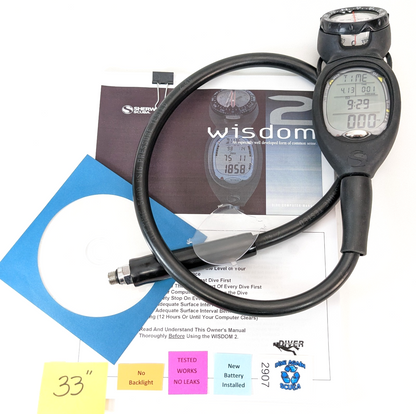Sherwood WISDOM 2 Air Integrated Scuba Dive Air & Nitrox Computer + Compass0