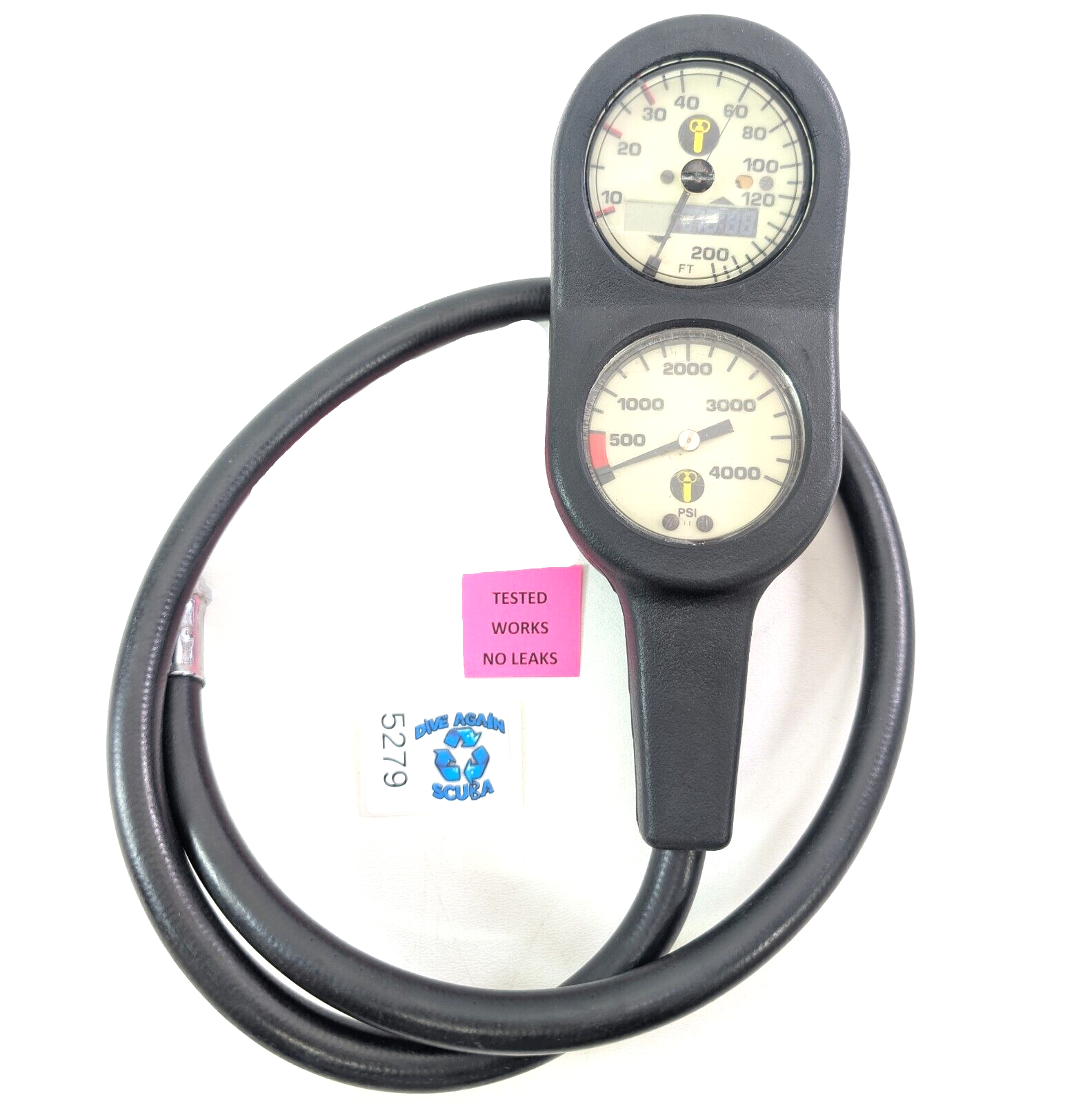 US Divers Scuba Navigator 2 or 3 Gauge Complete Console SPG, Depth, Slate1