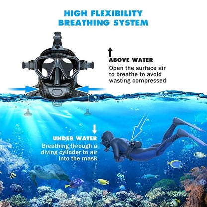 Aqua Lung Full Face Scuba Dive Mask For 2nd Stage Regulators Legend Calypso