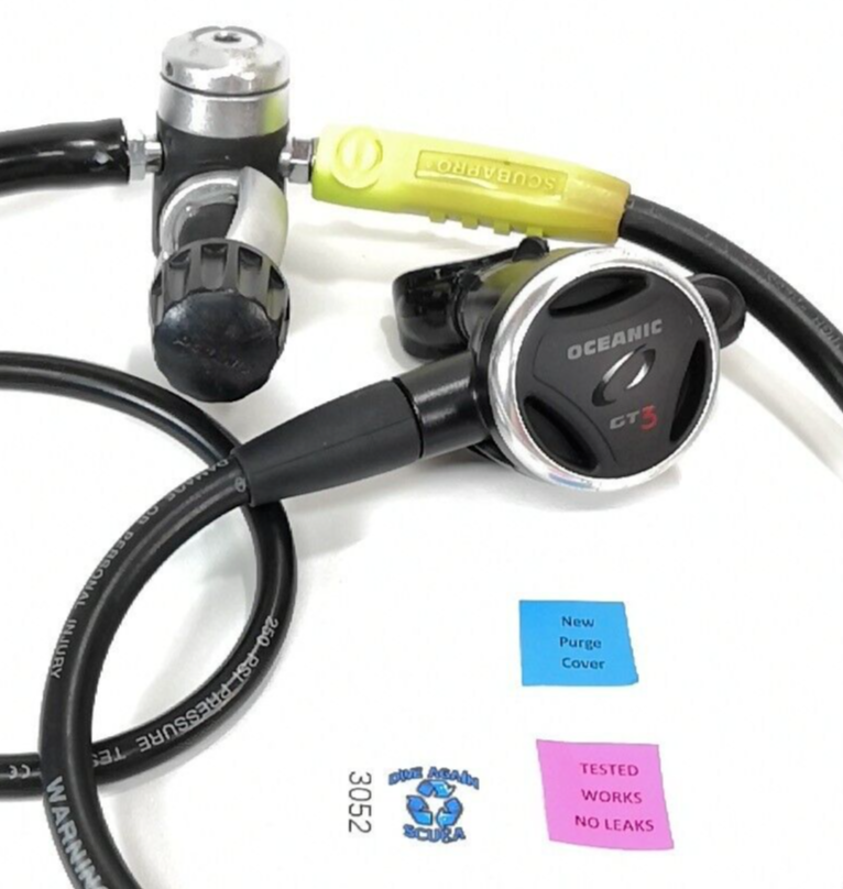 Oceanic GT3 Scuba Dive Regulator Set DX4 Yoke 1st Stage Adjustable Balanced 30520