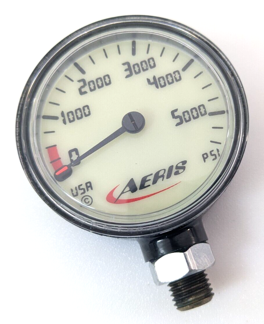 Aeris 5500 PSI Scuba Dive Pressure Gauge SPG Fits Oceanic, Sherwood Genesis 50001