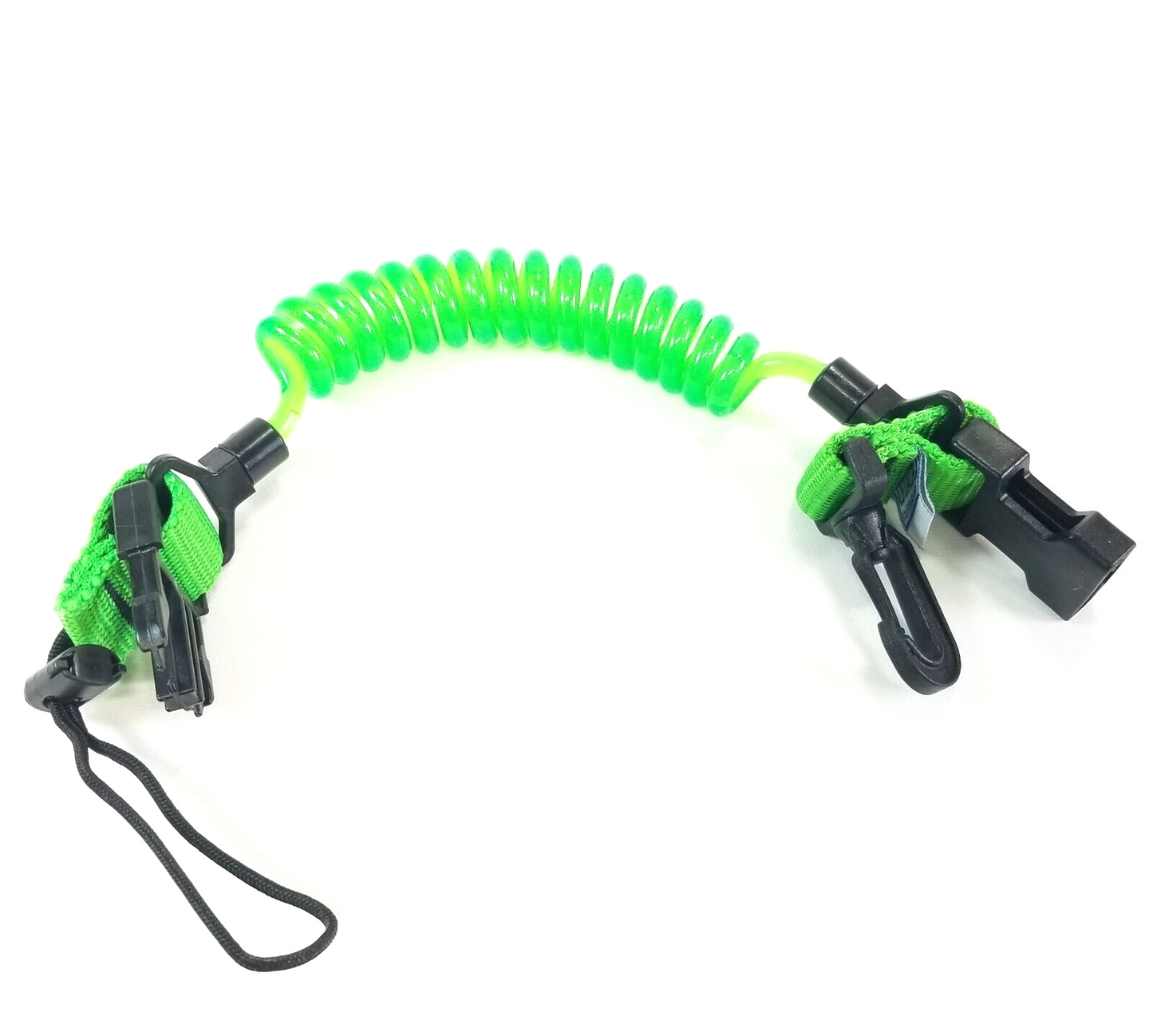 Cetacea Scuba Stretch Diving Dive Coil Lanyard Quick Release Buckle Snaps Green