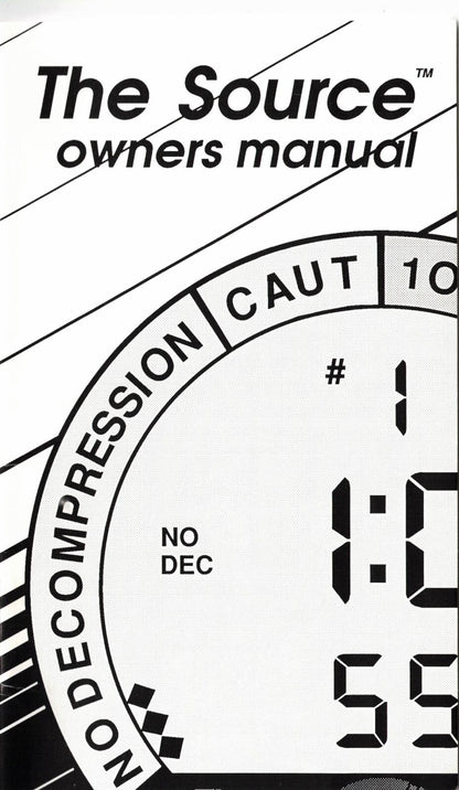 Sherwood Scuba The Source Dive Computer Printed Manual (Genesis)0