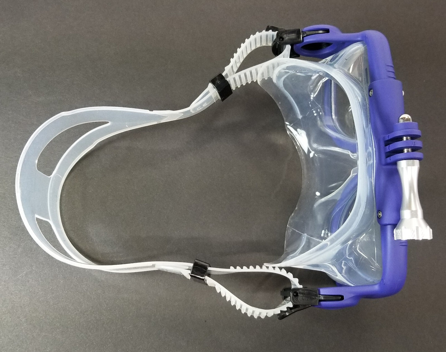 NEW Octomask Standard Scuba Diving Mask GoPro Hero Camera Mount Blue / Clear9