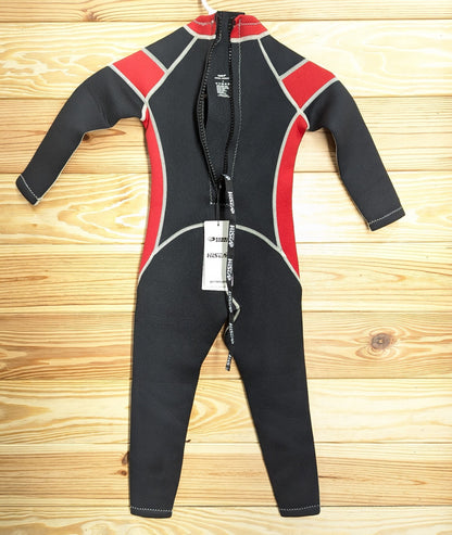 HiSea Full Red Kids Children's 2.5mm Wetsuit Scuba Dive Snorkel Size 4 Girl Boy13