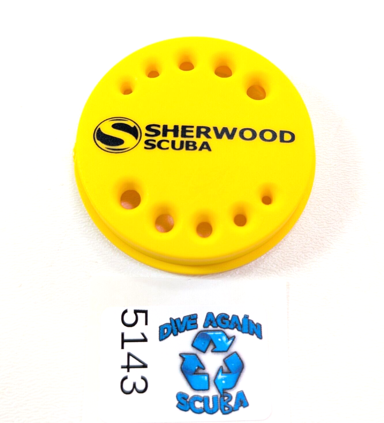 Genuine, OEM Sherwood Dual Octo Diaphragm Purge Front Cover Scuba Dive Yellow0