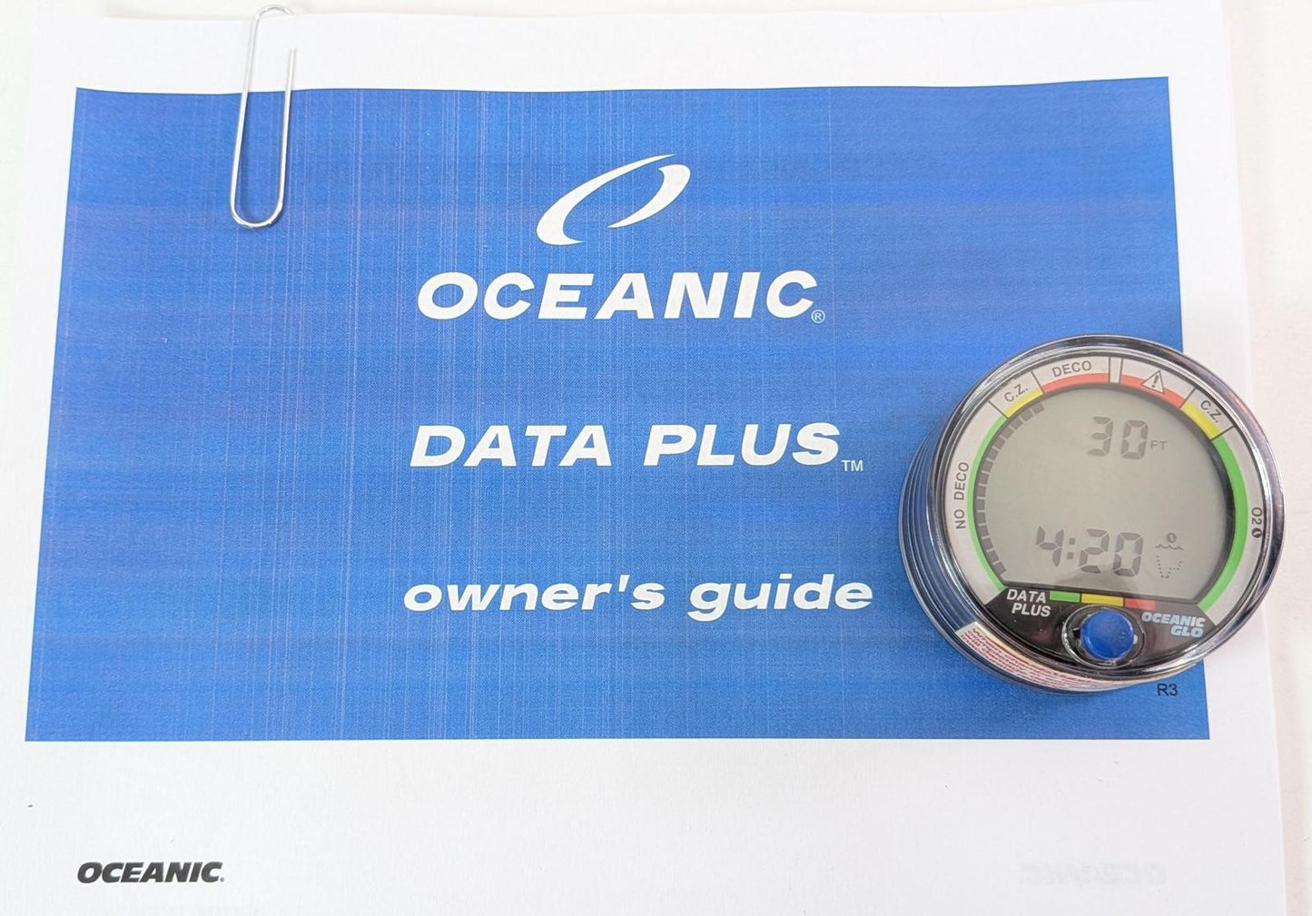 Oceanic Data Plus Air & Nitrox Puck Scuba Dive Computer + Manual EXCELLENT #59312