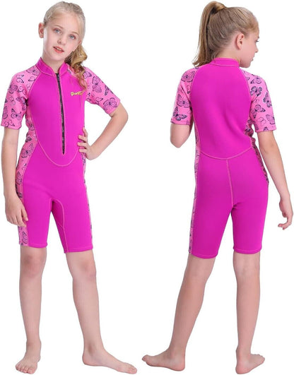 GoldFin Shorty Pink Kids Children 2mm 3mm Full Wetsuit Scuba Dive Size 10 Girls