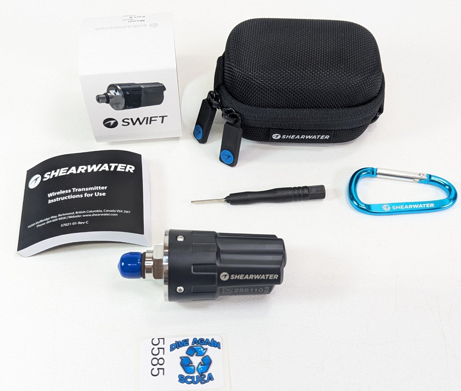 Shearwater Swift Scuba Dive Wireless Computer Transmitter + Case (Oceanic Aeris)0