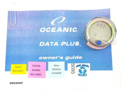 Oceanic Data Plus Air & Nitrox Puck Scuba Dive Computer + Manual EXCELLENT #50950