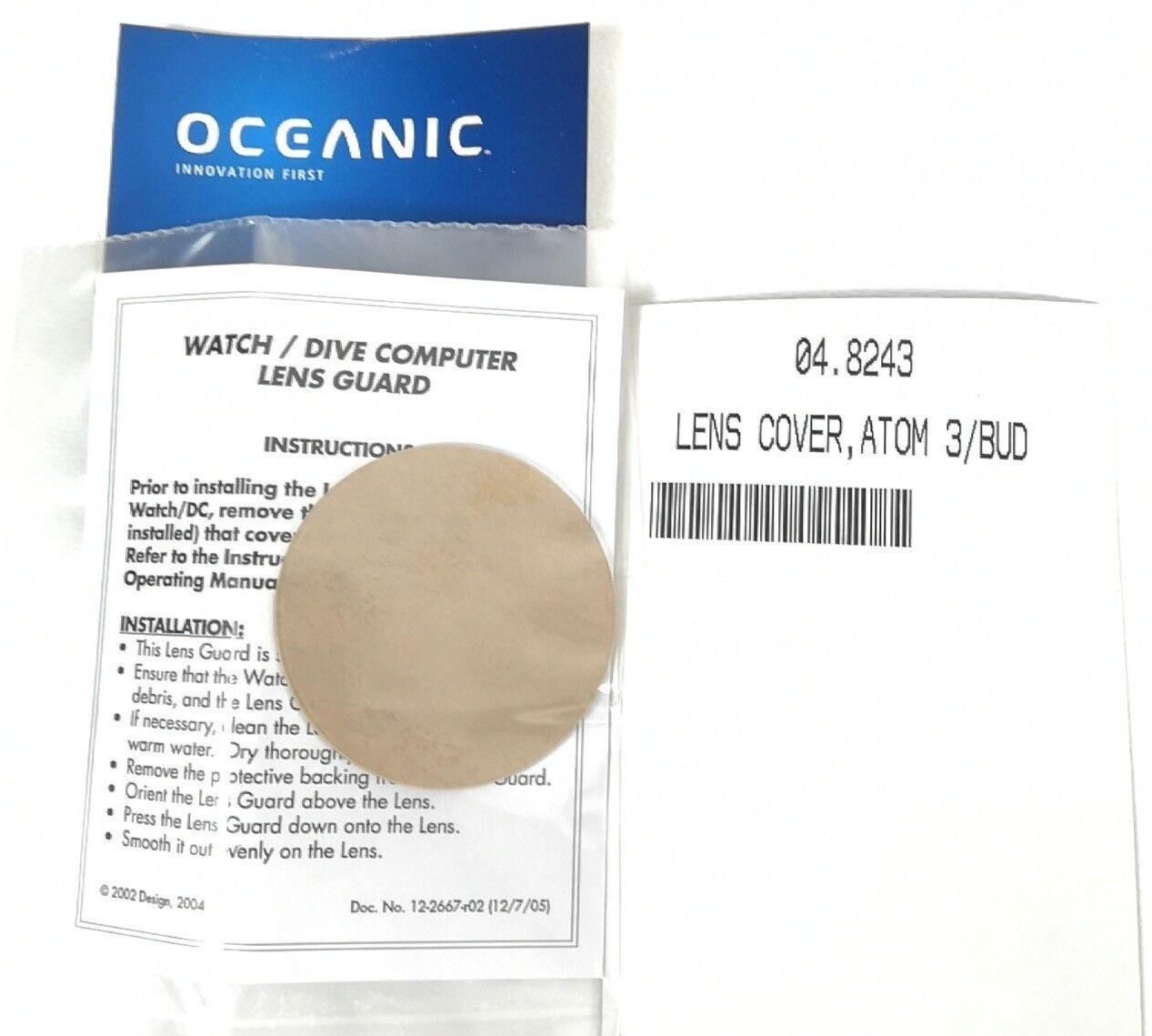 Oceanic Atom 3 & BUD Lens Protector Cover Scuba Dive Computer Screen Guard1