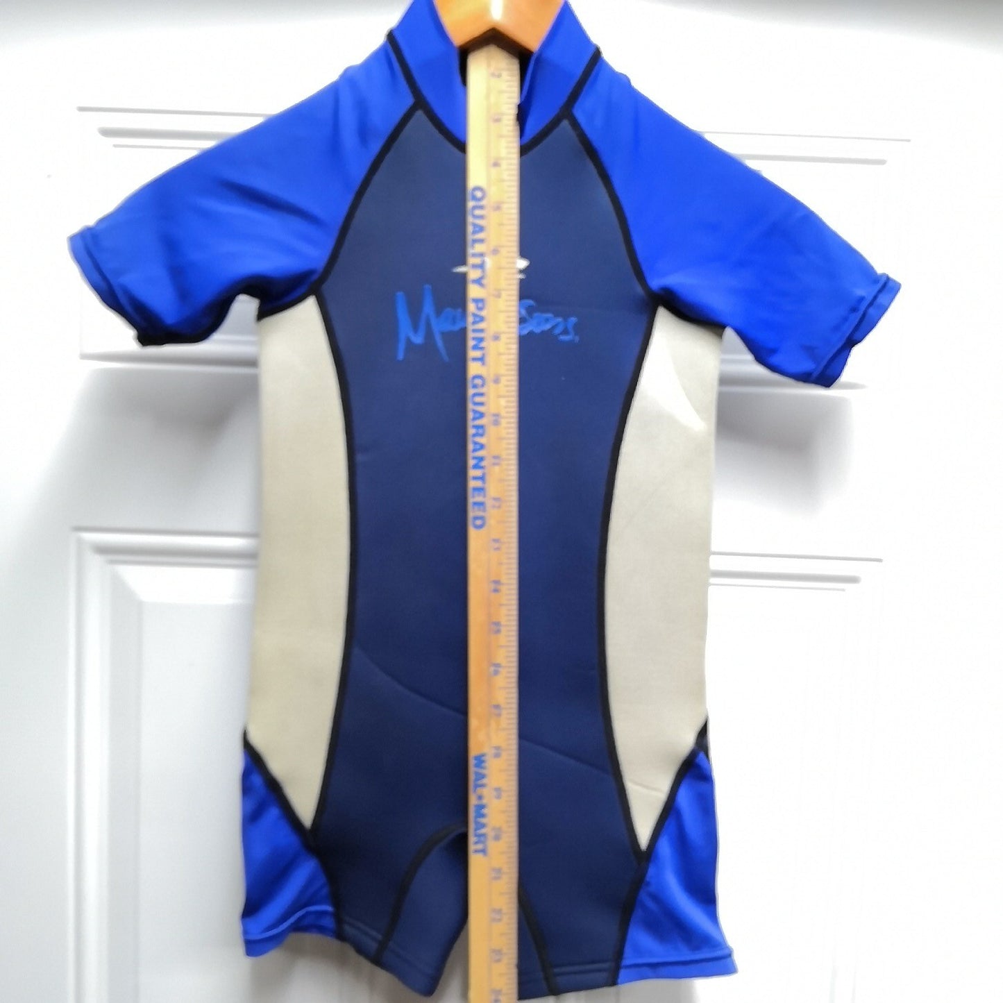 Maui and Sons Kids 3mm Teal Shorty Size Large LG L Scuba Dive WetSuit Youth Blue7