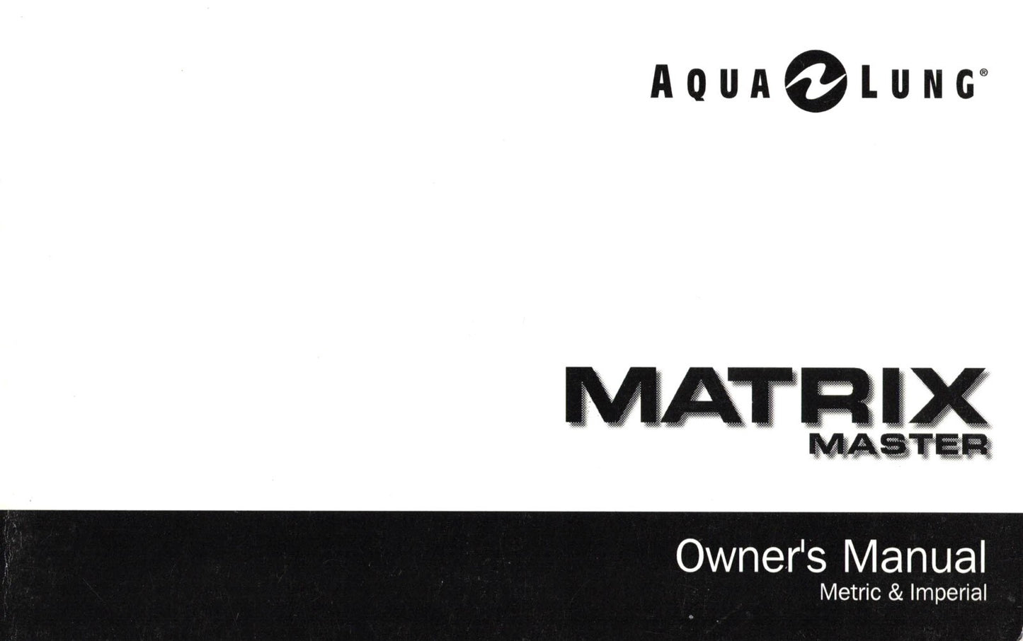 US Divers / Aqua Lung Matrix MASTER Scuba Dive Computer Printed Manual SeaBrite0