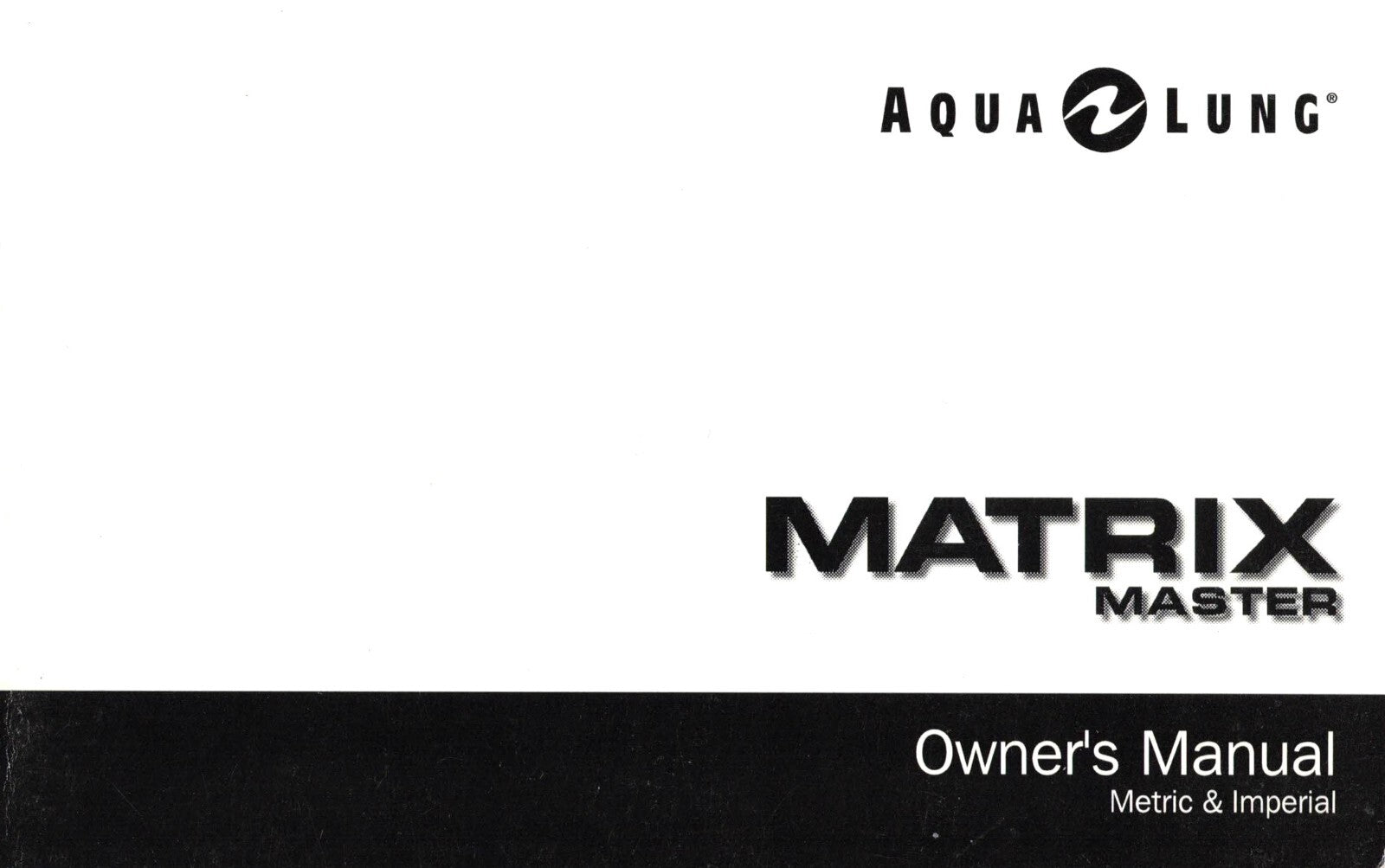 US Divers / Aqua Lung Matrix MASTER Scuba Dive Computer Printed Manual SeaBrite0
