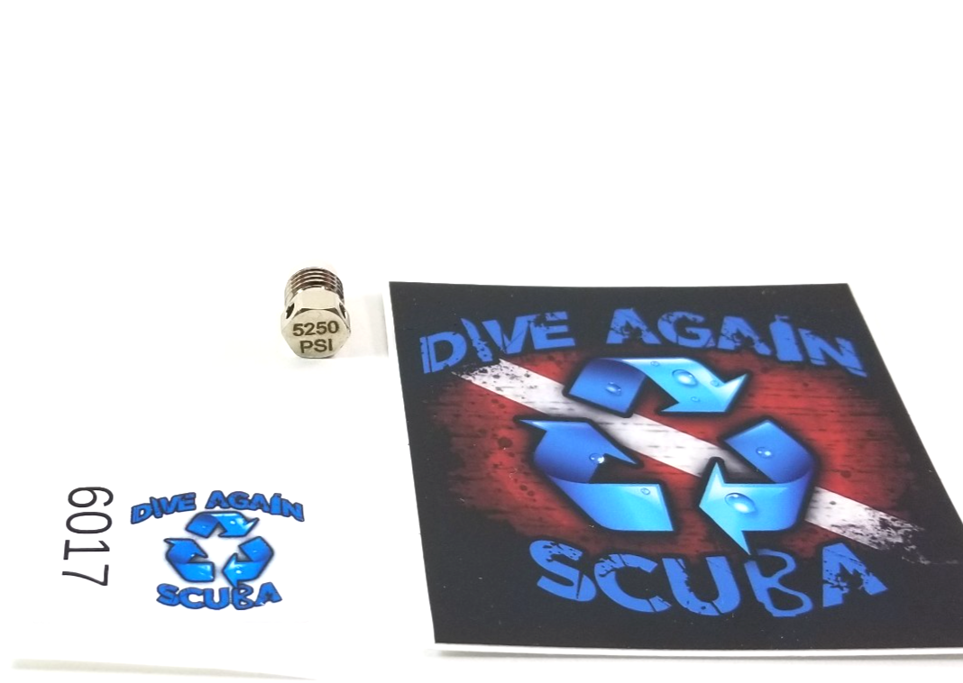 Blue Steel 3/8" Burst Disc Scuba Dive Tank Valve 5250 / 3180, 3442 psi Paintball2