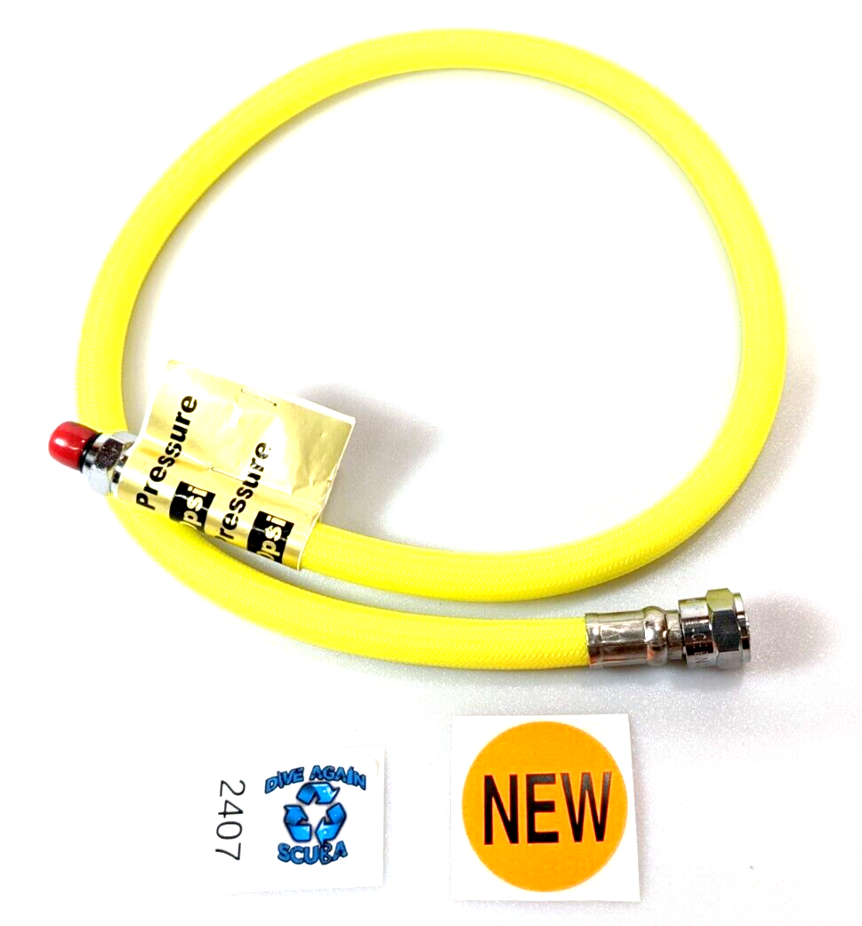 Phantom Double Braided Octo Octopus Scuba 30in Hose Dive Diving Yellow Regulator0