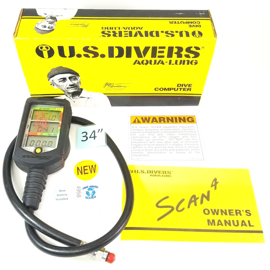 NEW - US Divers Aqua Lung Scan 4 Metric Scuba Computer Console Air Integrated