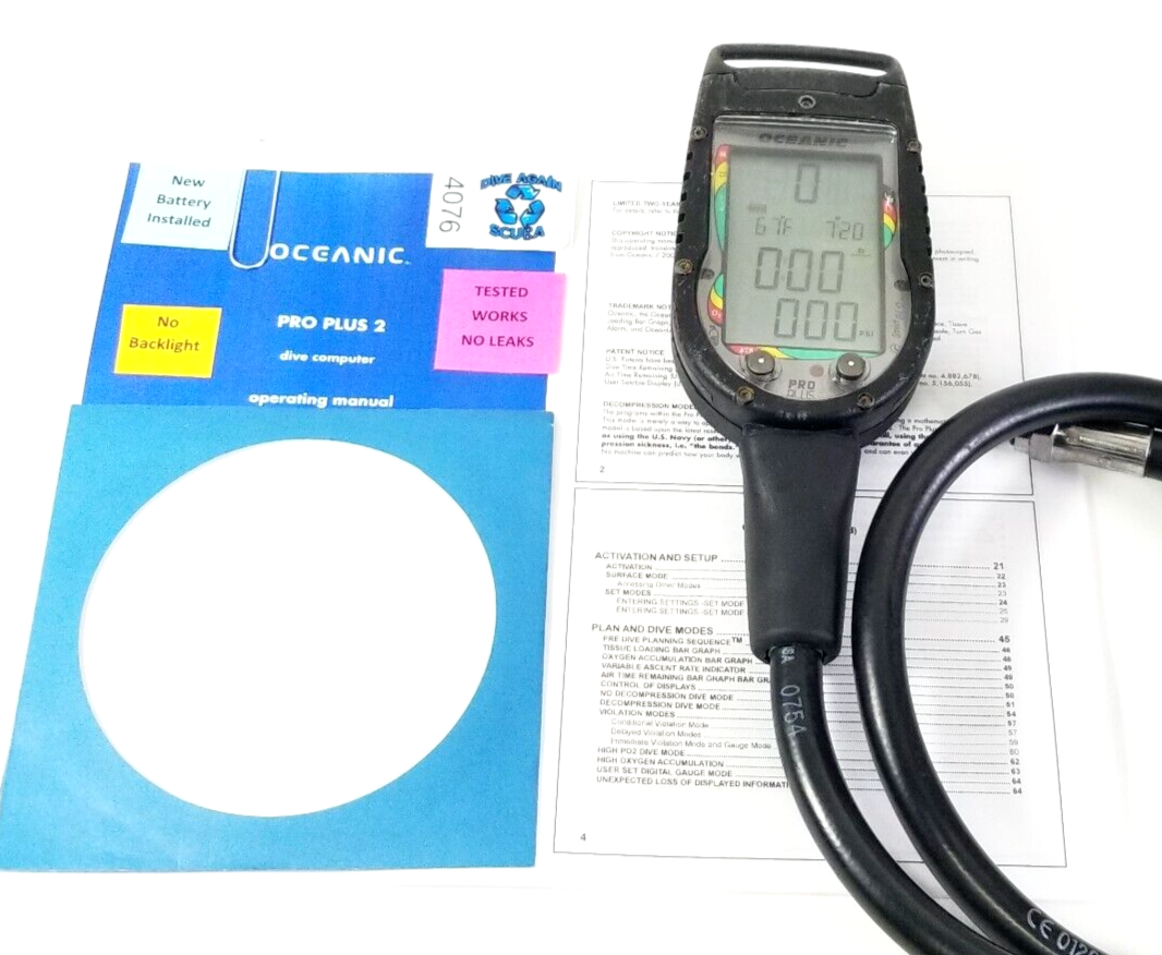 Oceanic Pro Plus 2 SCUBA Dive Air Integrated Computer Air & Nitrox Ready0
