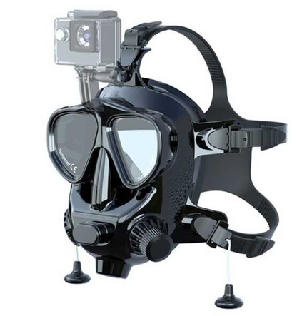 Full Face Scuba Dive Mask Fits Sherwood 2nd Stage Regulators SR1 SR2 Brut1