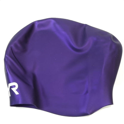 TYR Sport Long Hair Silicone Swim Cap  PURPLE  WRINKLE FREE - ADULT SIZE    NEW