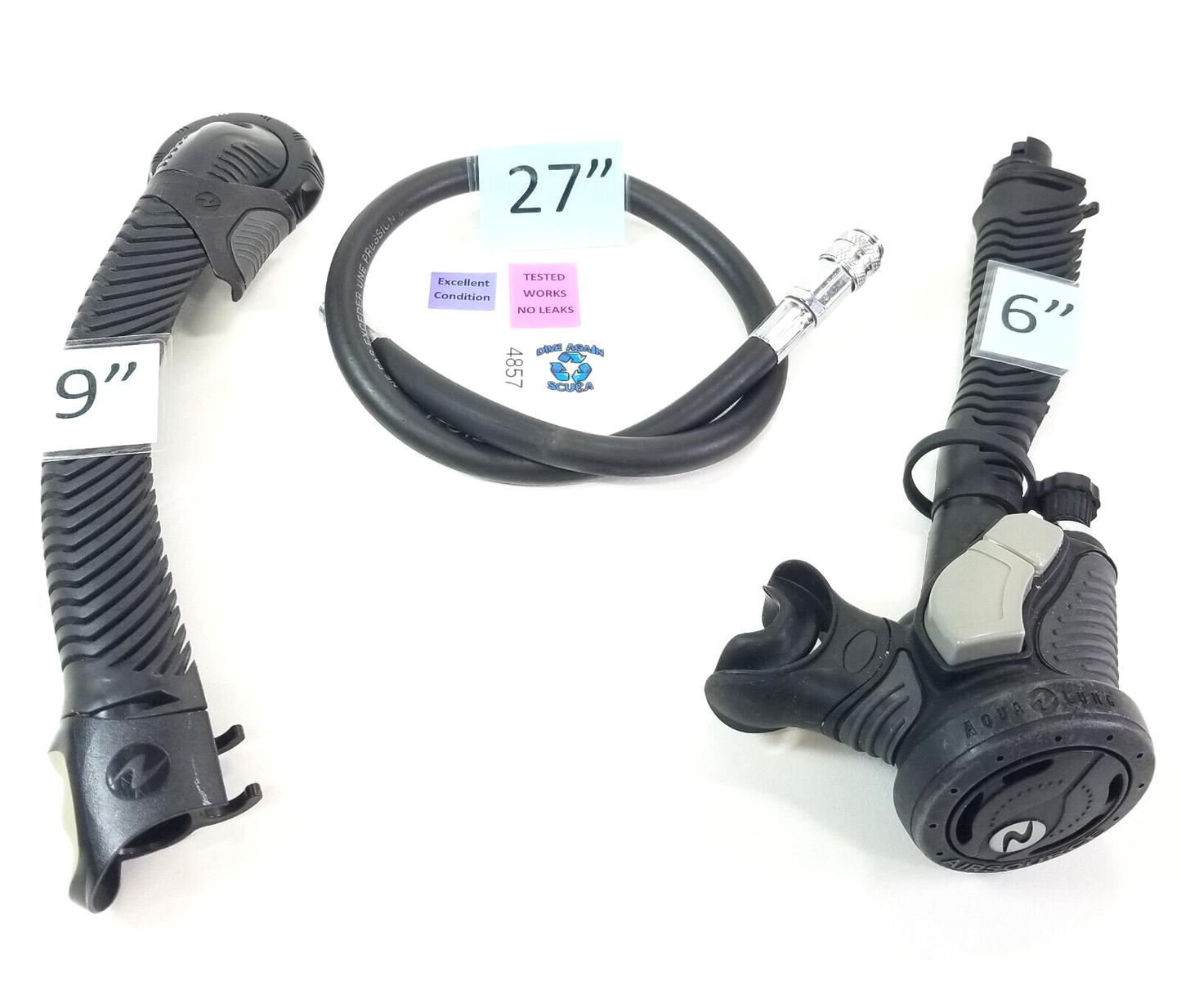 Aqua Lung Air Source 2 QD Octo Inflator Scuba Dive Safe Second Regulator0