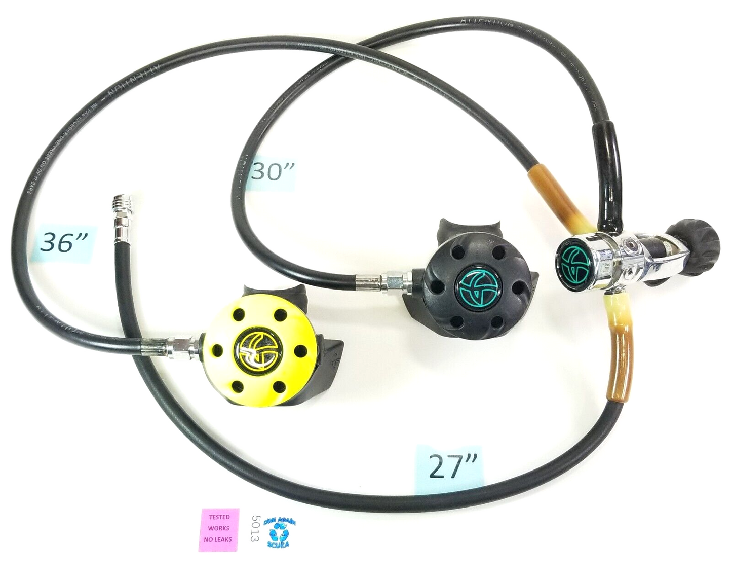 Genesis Scuba Dive Complete Regulator Set Yoke 1st, 2nd Stage, Octo & Inflator