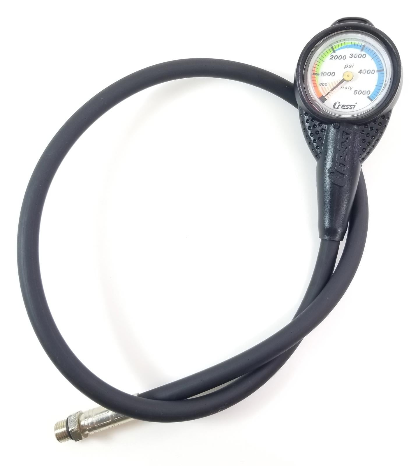 Cressi 2" Compact 5000 PSI SPG Submersible Pressure Gauge Scuba Dive + Boot 58362