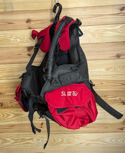 Fathum SL III 3 Scuba Dive BC BCD M Medium Buoyancy Compensator Vest Jacket RED5