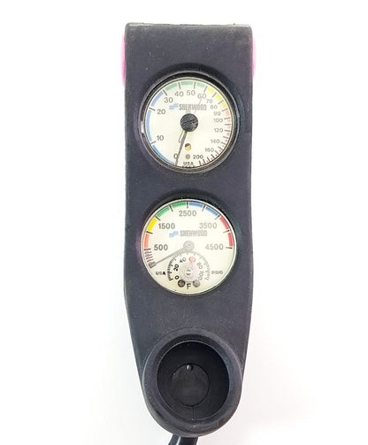 Sherwood Scuba Dive 2 Gauge Console Genesis 4500 SPG 200ft Depth           #59123