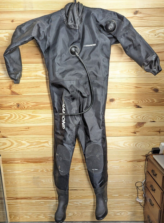 Apeks Diamond Drysuit Size Medium / Large Dry Suit Trilam 10/ 11 Boots, Inflator